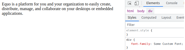 Correct font rendering: "Some Custom Font"
