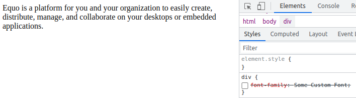 Fallback rendering without the custom font